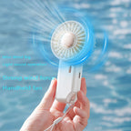 MEET SUN Mini Handheld Fan UK 3-Speed USB Rechargeable