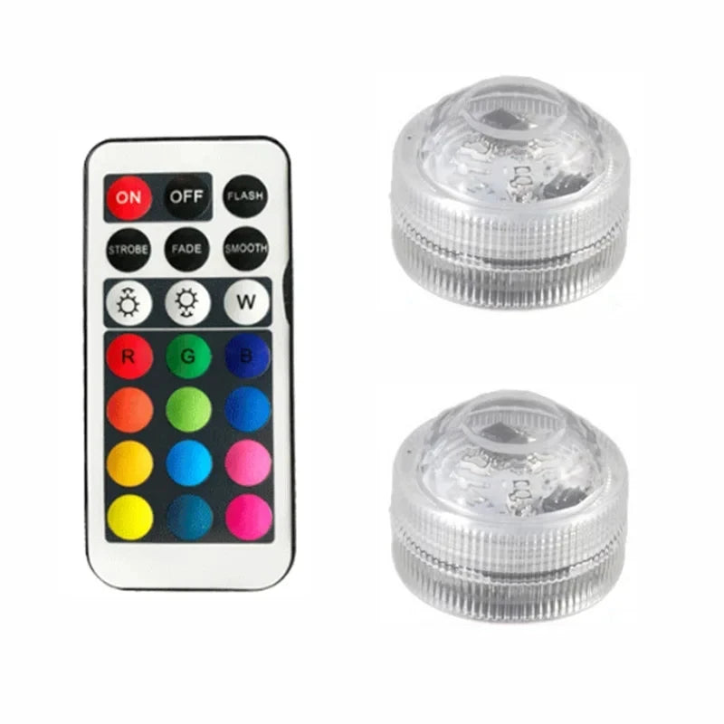 Submersible RGB LED Underwater Lights with Remote Control