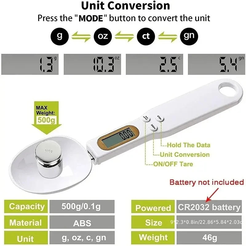 Digital Measuring Spoon Scale LCD Kitchen Scale