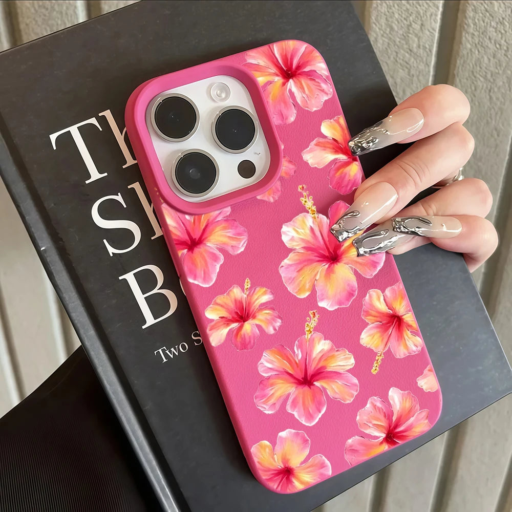 Bright Colorful Flower Case for iPhone 17 16 15 14 13 12 Pro Max Cover