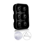 6 Grid Ice Cube Tray Large Round & Square Ice Mold for Whiskey & Cocktails