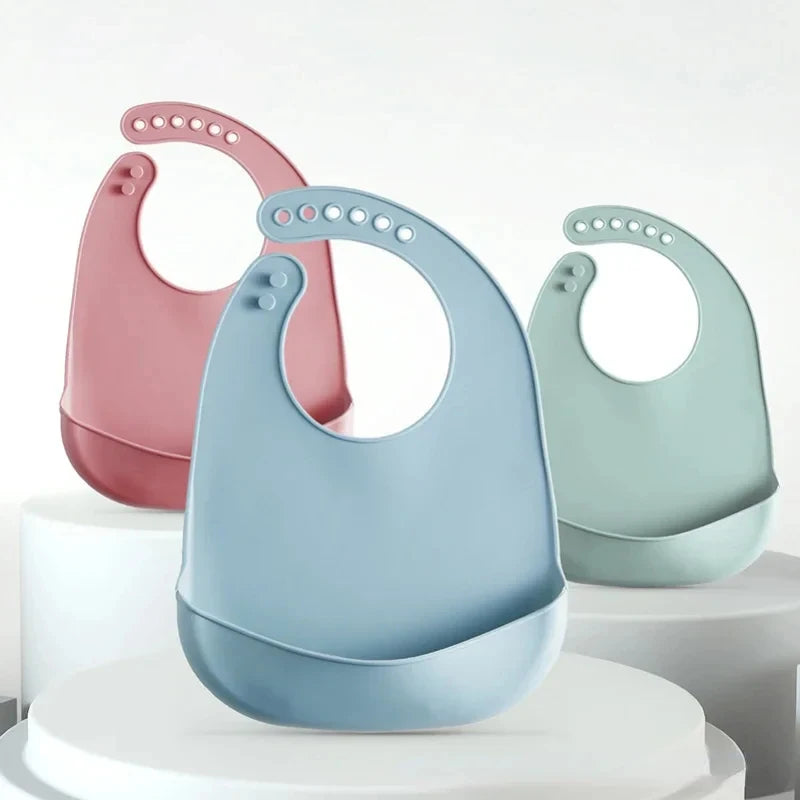 BPA Free Silicone Baby Bib Waterproof Feeding Bib