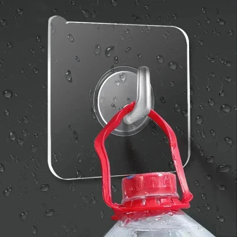 Self-Adhesive Transparent Wall Hooks Heavy Duty Sticky Hooks Set Secondary image