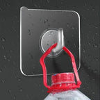 Self-Adhesive Transparent Wall Hooks Heavy Duty Sticky Hooks Set