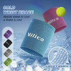 Ice Cooling Wrist Sweatband for Gym, Volleyball & Sports Support