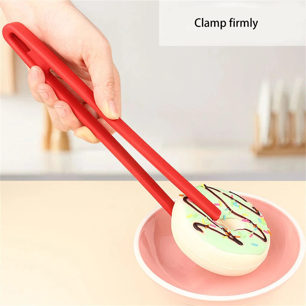 Food Grade Silicone Cooking Tongs – Long Handle BBQ Grill Food Tong