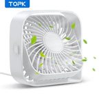 TOPK Mini USB Desk Fan 3 Speed 360° Rotatable Quiet Fan
