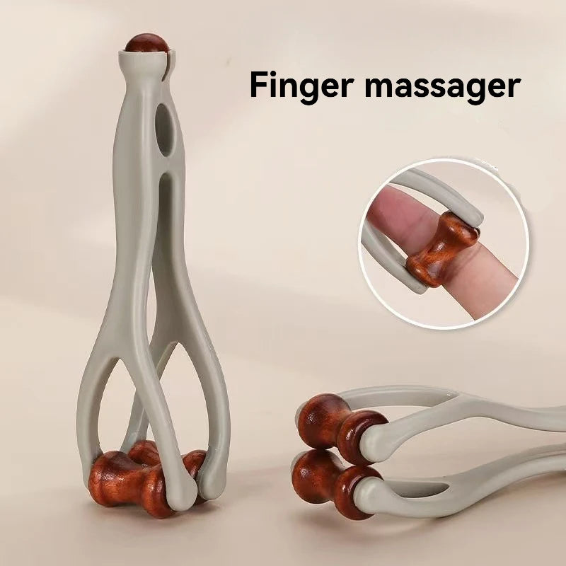 Wooden Finger & Hand Massager UK Hand Massage Roller Tool