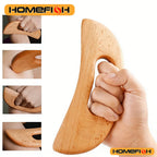 Wooden Gua Sha Scraping Board UK Half-Moon Body Massage Tool