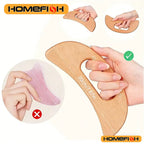 Wooden Gua Sha Scraping Board UK Half-Moon Body Massage Tool