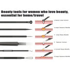 acne needle blackhead extractor tool with non slip handle for safe blemish popping and nose care