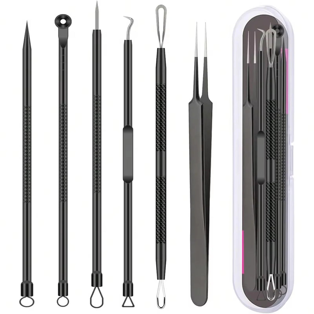 acne needle blackhead remover set with precision tools for extracting blackhead from nose for deep pore cleaning