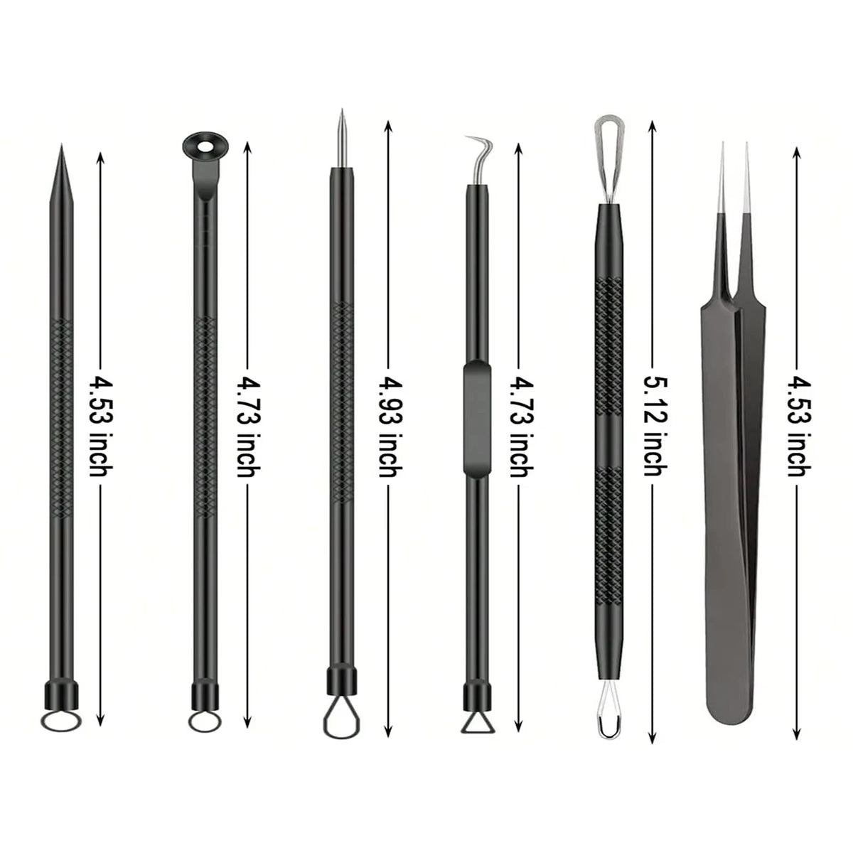stainless steel acne needle set for extracting blackhead from nose deep pore cleaning skincare tool