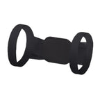 black adjustable back posture corrector strap laid flat displaying durable elastic shoulder support