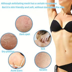 african exfoliating sponge before and after skin comparison showing body scrub results for smooth glowing skin