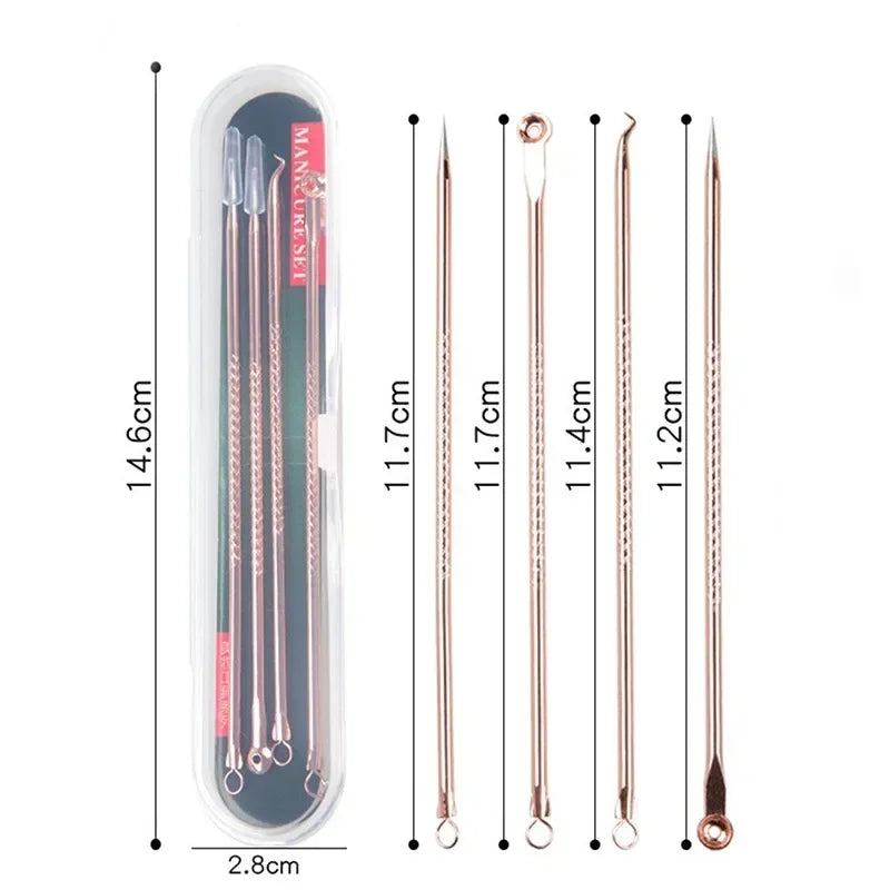 blackhead clip tweezers set with protective carrying case for clean nose pore extraction and travel hygiene