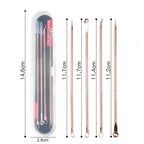 blackhead clip tweezers set with protective carrying case for clean nose pore extraction and travel hygiene