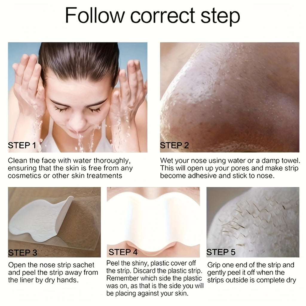 Blackhead Nose Patch before and after skin comparison for visibly shrinking pores and restoring complexion