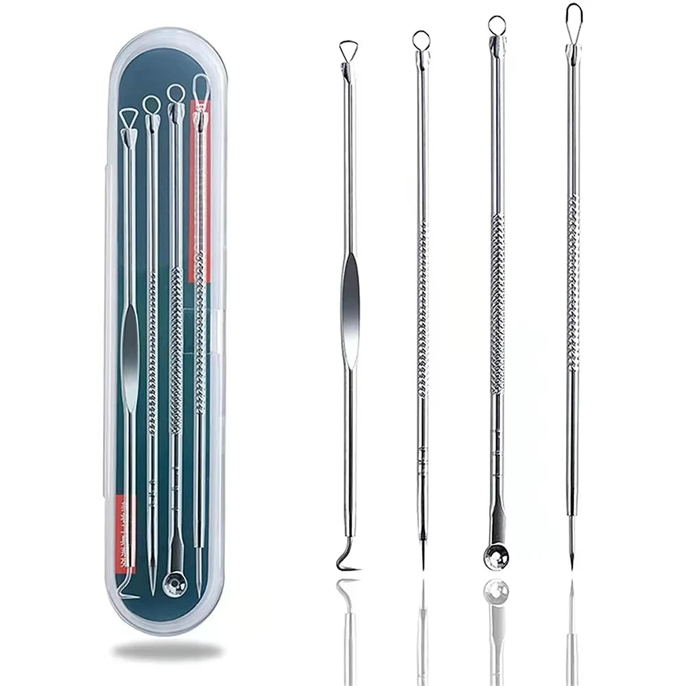 blackhead remover acne needle set with protective case for extracting blackhead from nose for deep pore cleaning