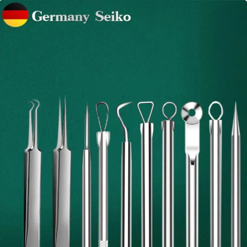 blackhead remover kit full 11-piece set with precision tools for extracting blackhead from nose for deep pore cleaning