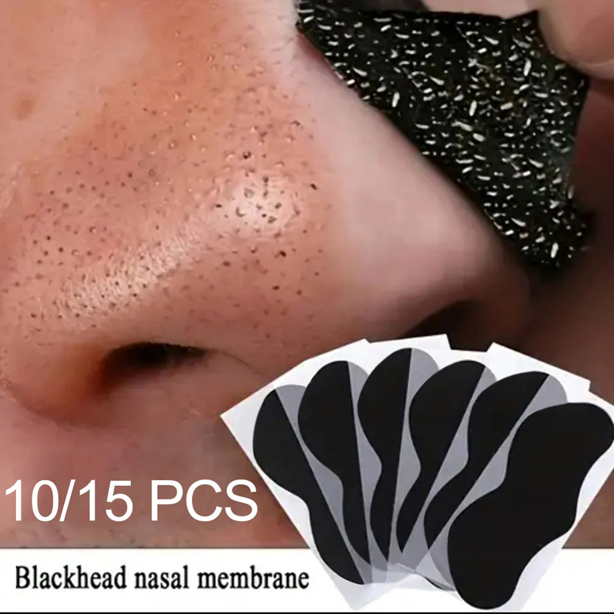 Blackhead Remover Nose Patches 10-15pcs black strip fan set for targeted deep pore cleaning