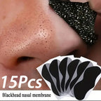 Blackhead Remover Nose Patches 15-piece value pack with application view for soothing skincare treatment