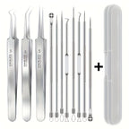 blackhead remover tweezers kit with precision tools for extracting blackhead from nose for deep pore cleaning