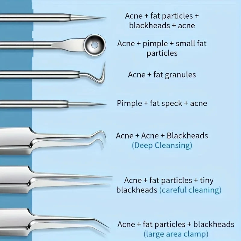 ultra fine blackhead remover tweezers set with precision tips for extracting nose blackhead and blemish popping