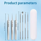 blackhead remover tweezers tip diagram showing different extractor clips for nose pore cleaning and acne care
