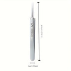 Blackhead tweezers straight needle tip diagram for deep pore acne and spot removal.