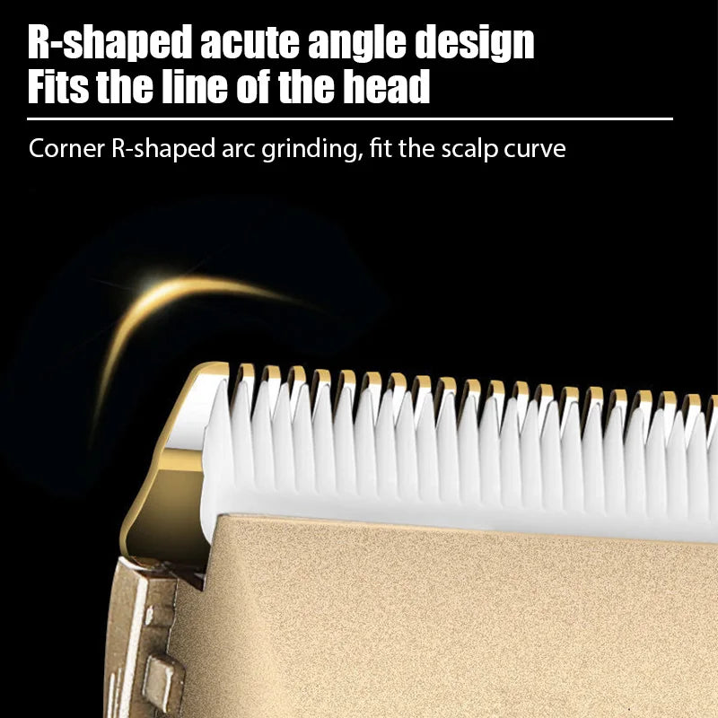 electric hair clipper diagram illustrating r shaped obtuse angle safety blade teeth for smooth grooming