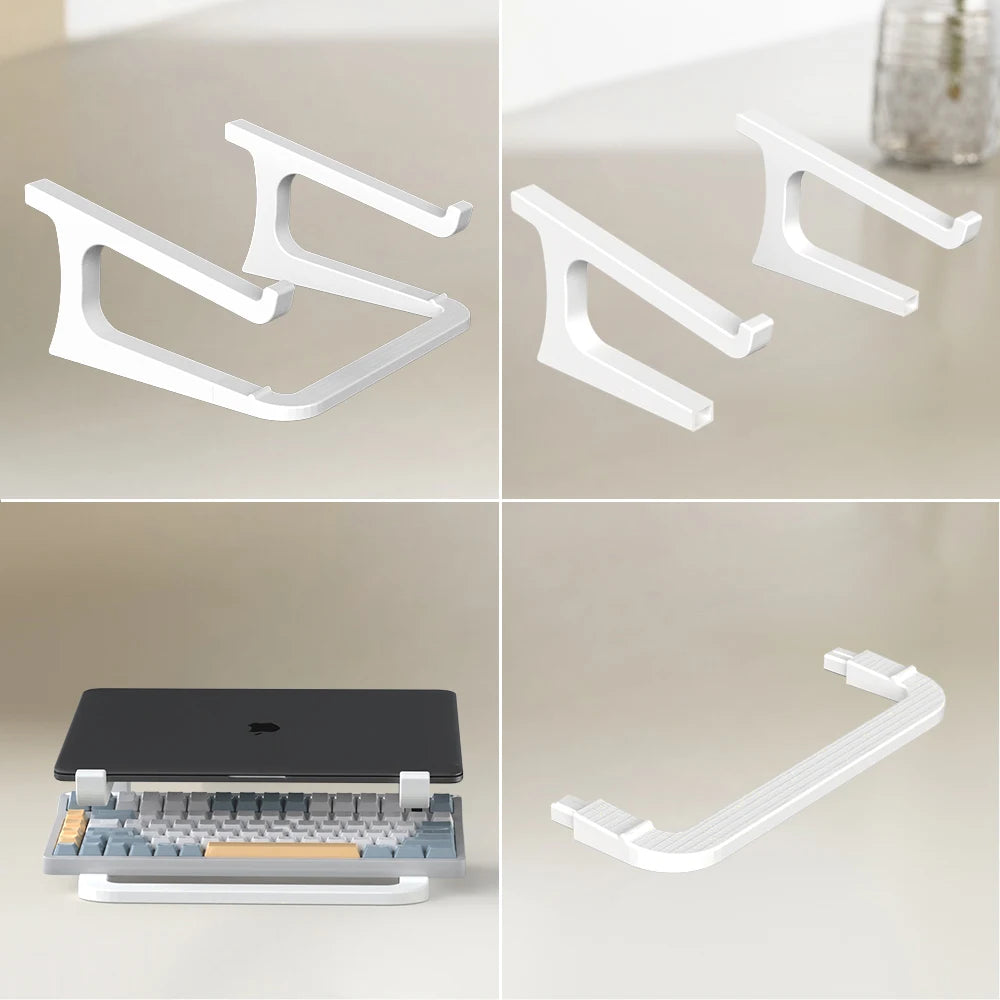 Multiple angle structure and design view of ergonomic laptop stand