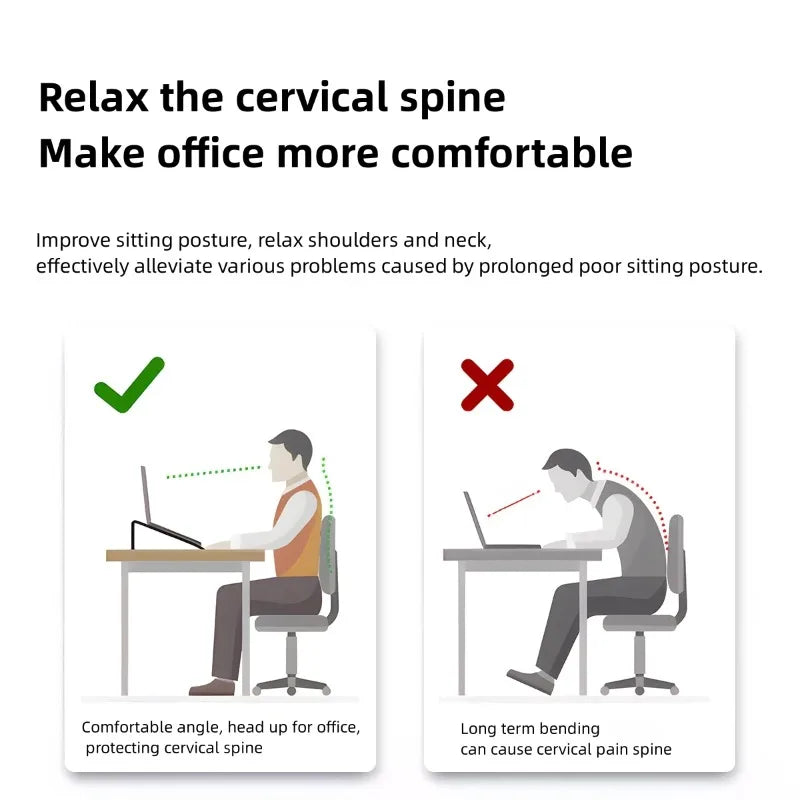 Ergonomic laptop desk stand comparison for cervical spine posture improvement