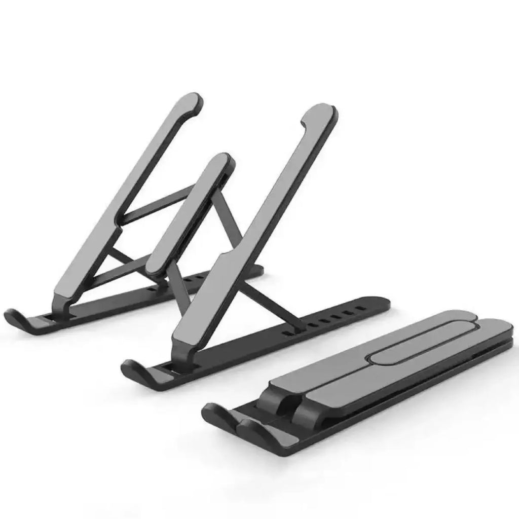 Portable foldable laptop stand bracket with multi level adjustment