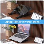 Foldable portable laptop cooler base placed on home office study table