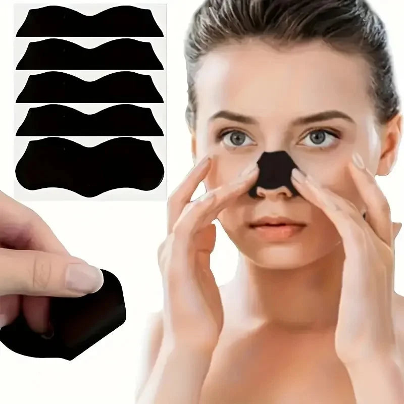Gentle Nose Care Patches being applied on nose for deep pore cleansing and oil removal