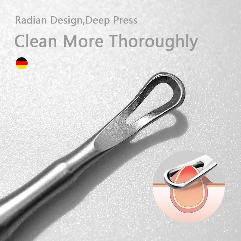 German Acne Blackhead Removal Needle curved clip design for squeezing pimples and cleaning congested pores thoroughly