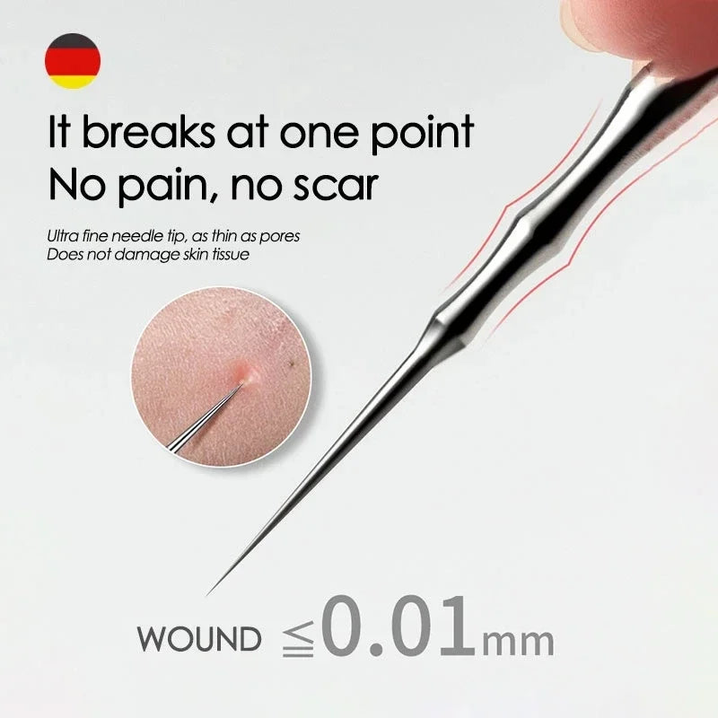 German Acne Blackhead Removal Needle ultra-fine 0.01mm precision tip for gentle pore popping without pain or scarring Main image