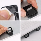 How to attach self-adhesive mini portable laptop stand to bottom of laptop