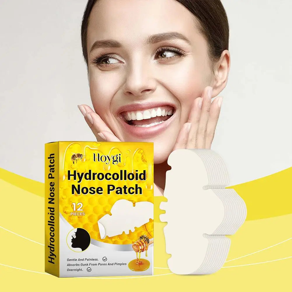Hydrocolloid Nose Patches smooth fit on female nose for irritation-free blackhead extraction