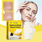 Hydrocolloid Nose Patches before and after nose comparison for unclogged pores and acne relief
