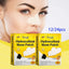 Hydrocolloid Nose Patches yellow box packaging and model nose application for clear blemish removal