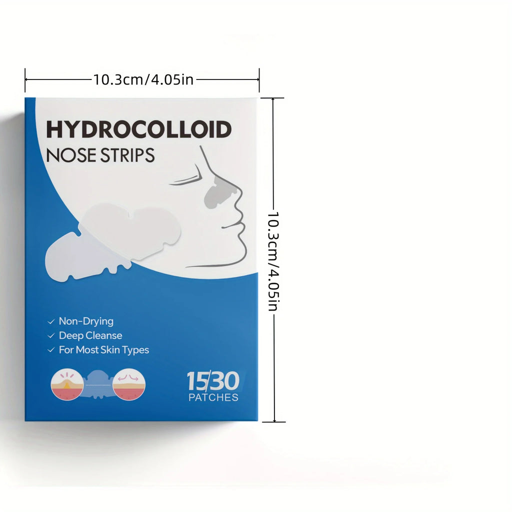 Hydrocolloid Nose Strips blue box display for safe and non-damaging nose skincare routine