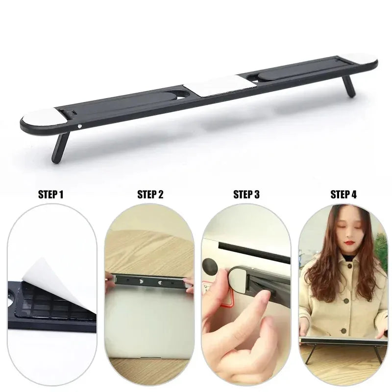 Step-by-step guide on how to stick an invisible laptop stand