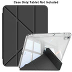 ipad case for apple ipad in classic black with clear protective back cover for travel and work