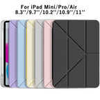 ipad case for apple ipad in multiple pastel colours with smart origami stand for daily tablet protection