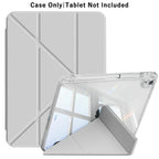 ipad case for apple ipad in sleek grey finish featuring slim flip cover and clear back plate