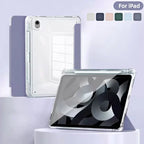 ipad case for apple ipad in white folded into origami desk stand for convenient video viewing
