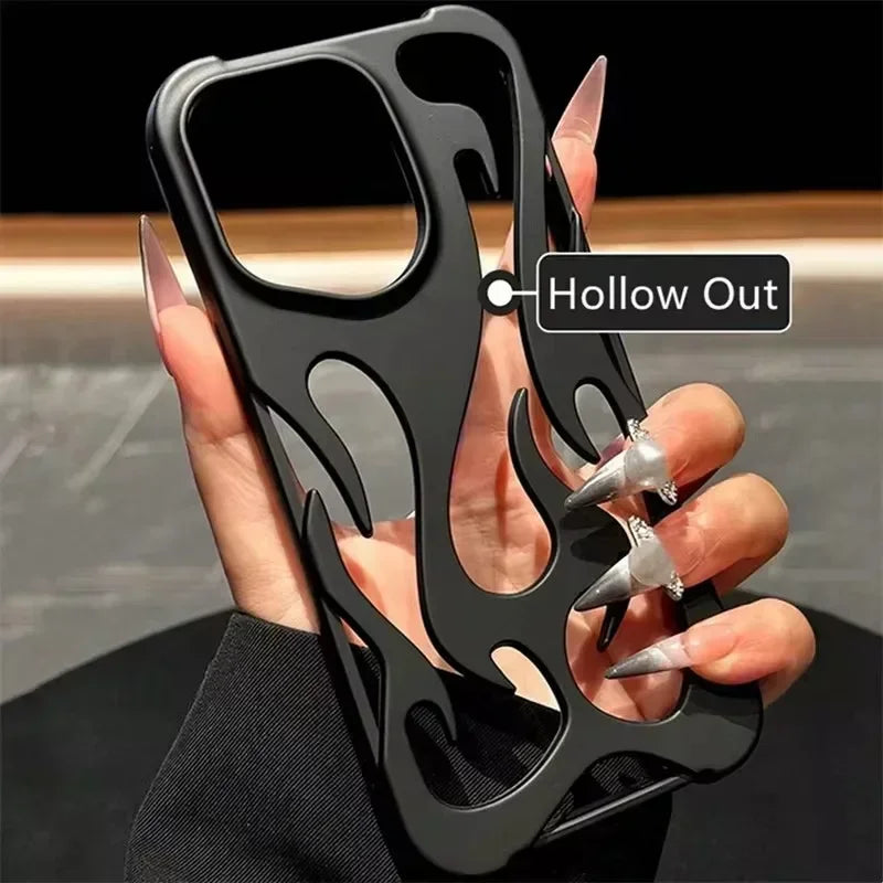 Black knuckle duster held by a hand with a blurred background