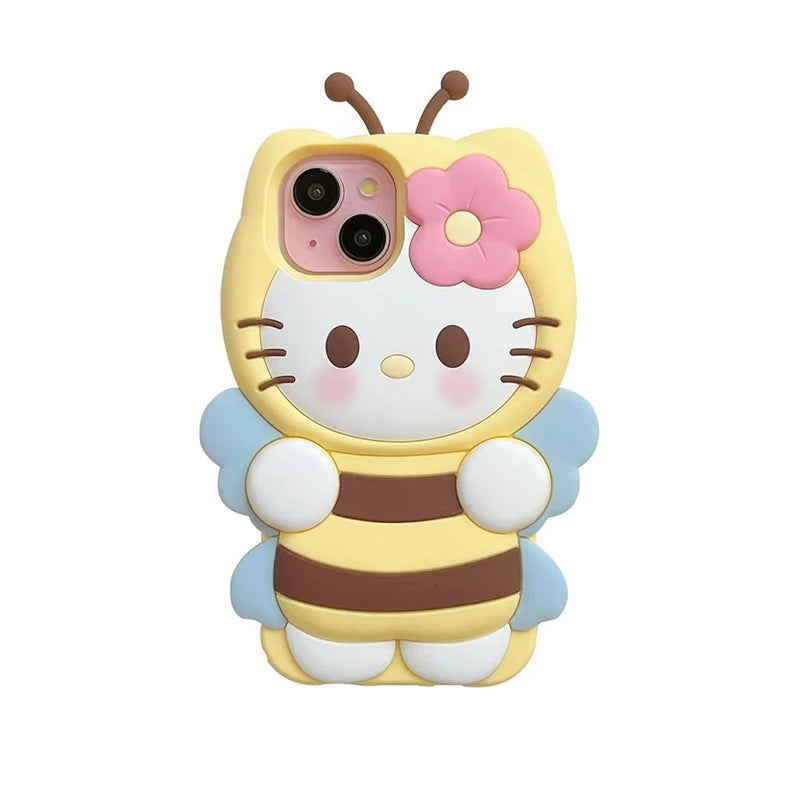 Phone case with a cartoon character design on a white background